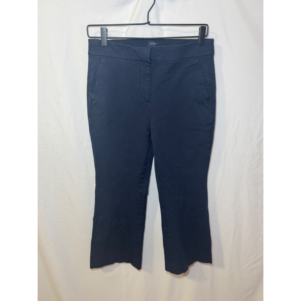J.Crew Kelsey Flare Pants Womens 6 Navy Cropped Kickout NWT BG357